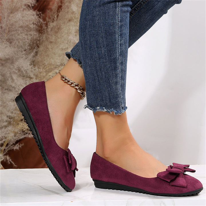 Women's Bow-Accent Slip-On Flat Shoes