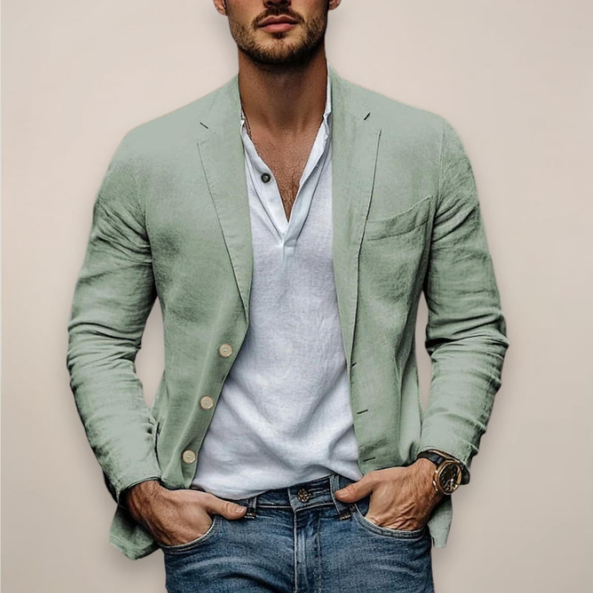 Men's Modern Summer Casual Suit Jacket Blazer