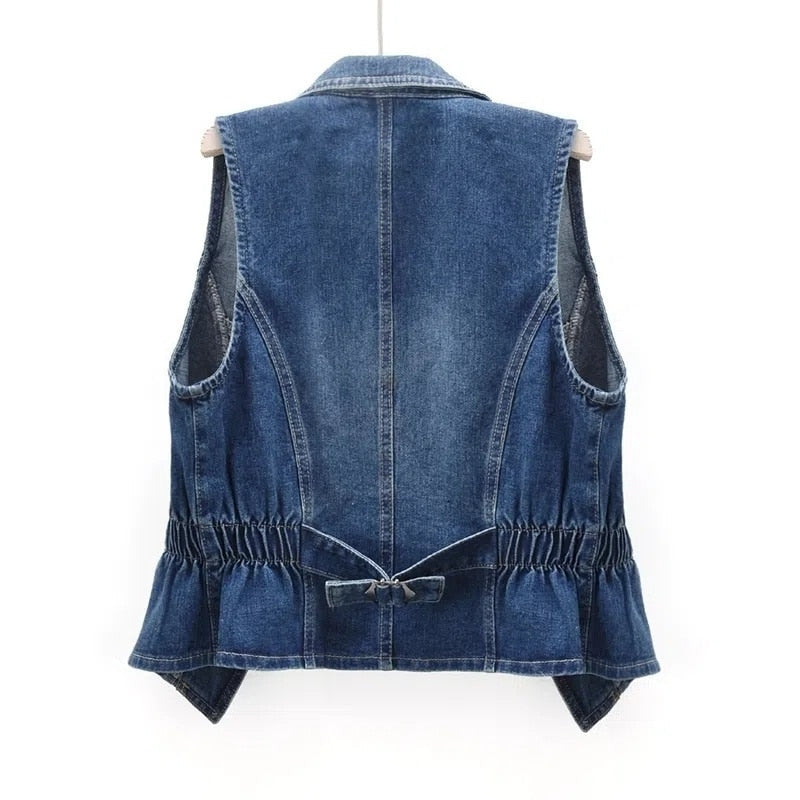 Women's Sleeveless Casual Denim Vest