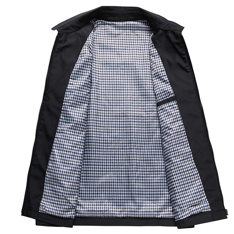Men's Minimalist Zip-Front Casual Jacket