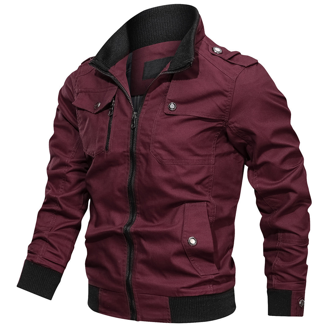 Men's Multi-Pocket Zip Bomber Jacket