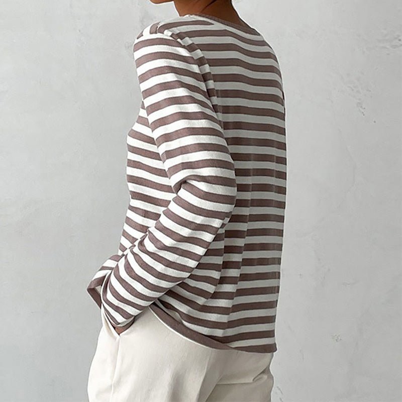 Long-Sleeve Striped T-Shirt for Women
