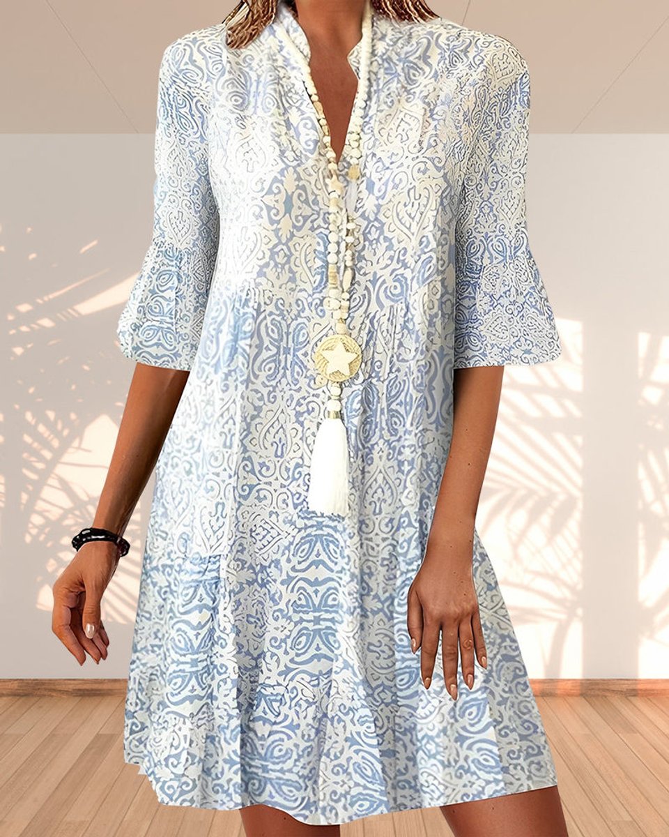 Women's Relaxed-Fit Bohemian Print Lightweight Tunic Dress