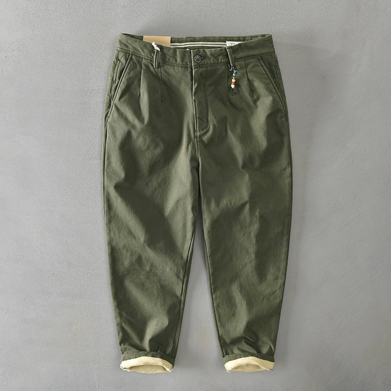 Men's Tapered Casual Chino Trousers