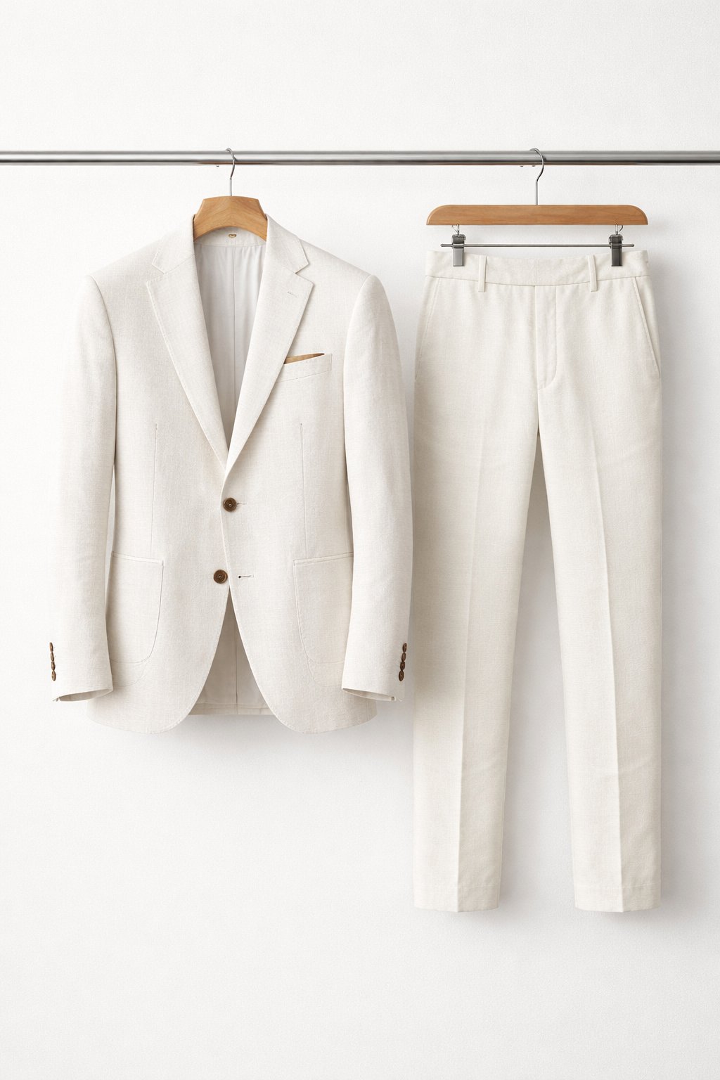 Men's Slim-Fit Two-Piece Formal Suit in Grey-Blue