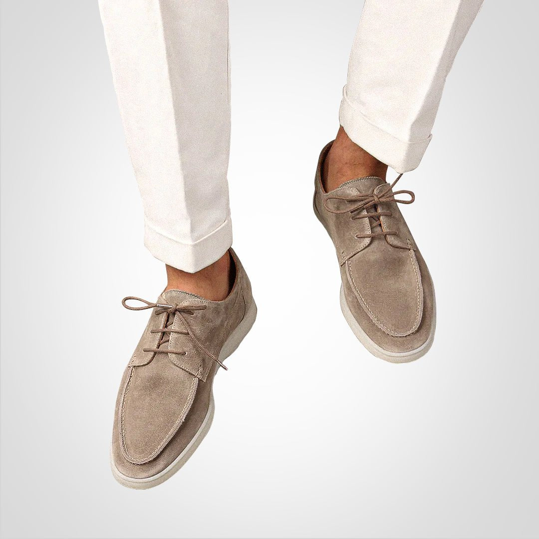 Men's Suede Lace-Up Derby Loafer Hybrid Shoes