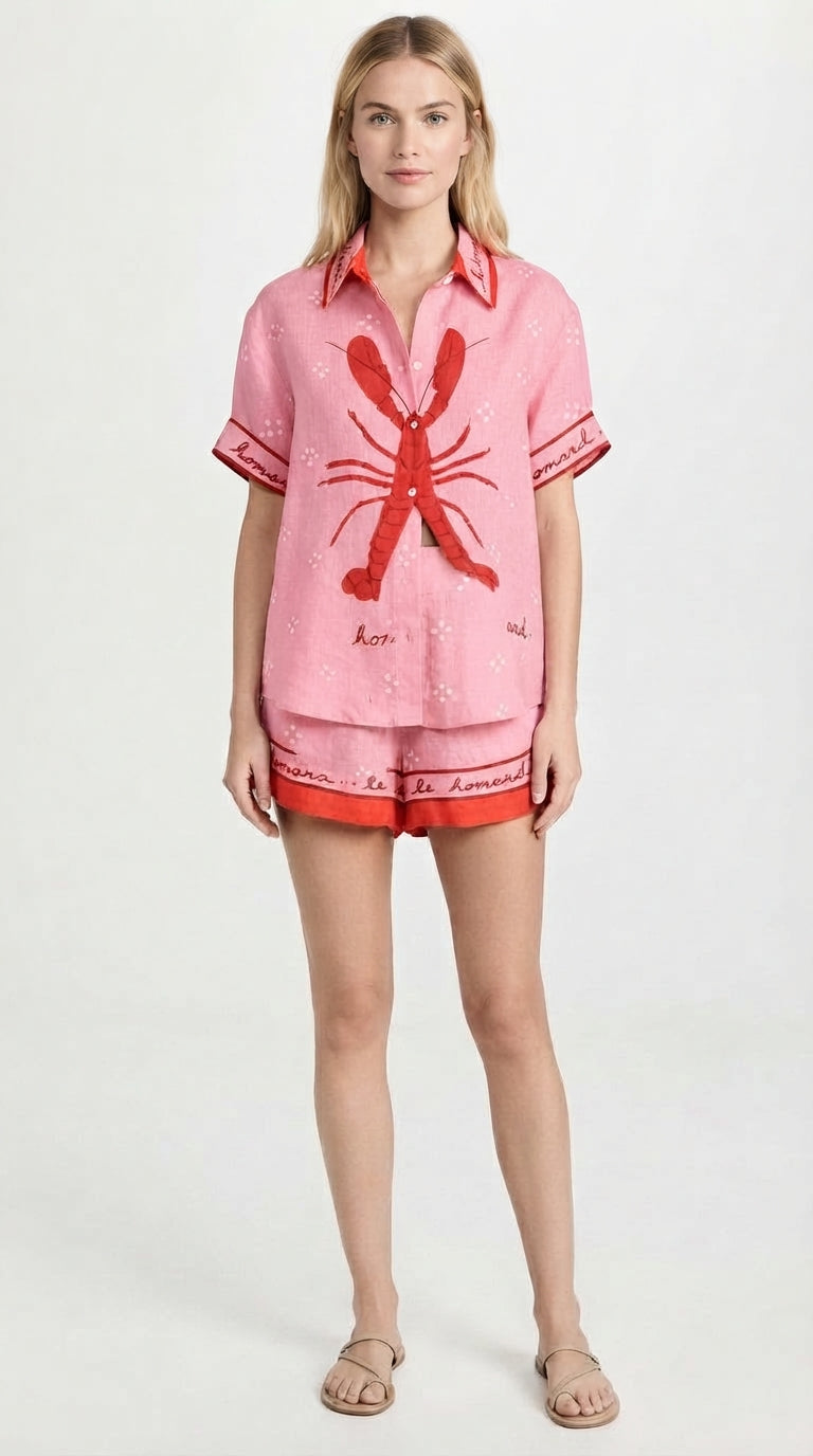 Women's Lightweight Summer Beach Shorts Set