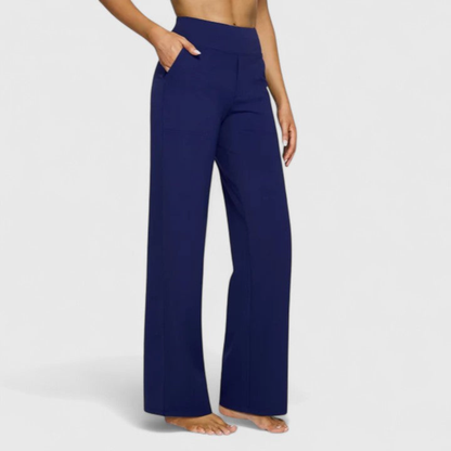Women's High-Waisted Wide-Cut Casual Trousers