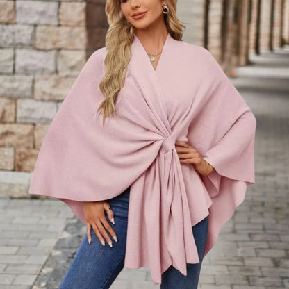 Women's Flowy Knotted Drape Top