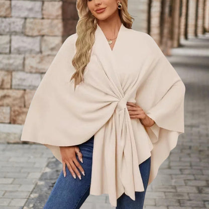 Women's Flowy Knotted Drape Top
