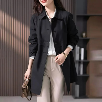 Women's Button-Front Classic Trench Coat