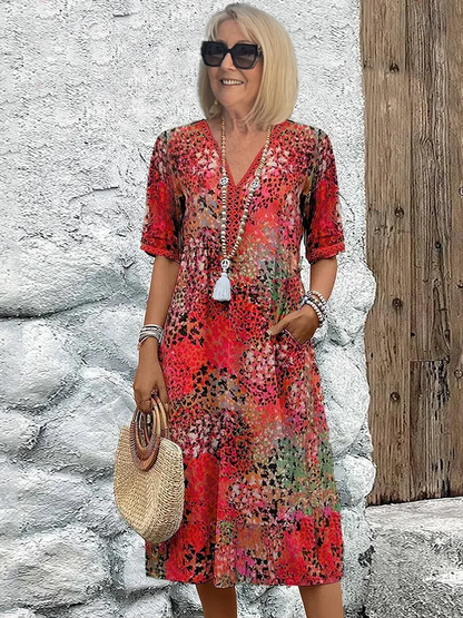 Women's Loose Cut Floral Print Casual Dress