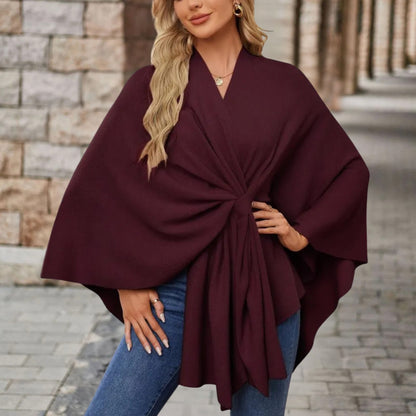 Women's Flowy Knotted Drape Top