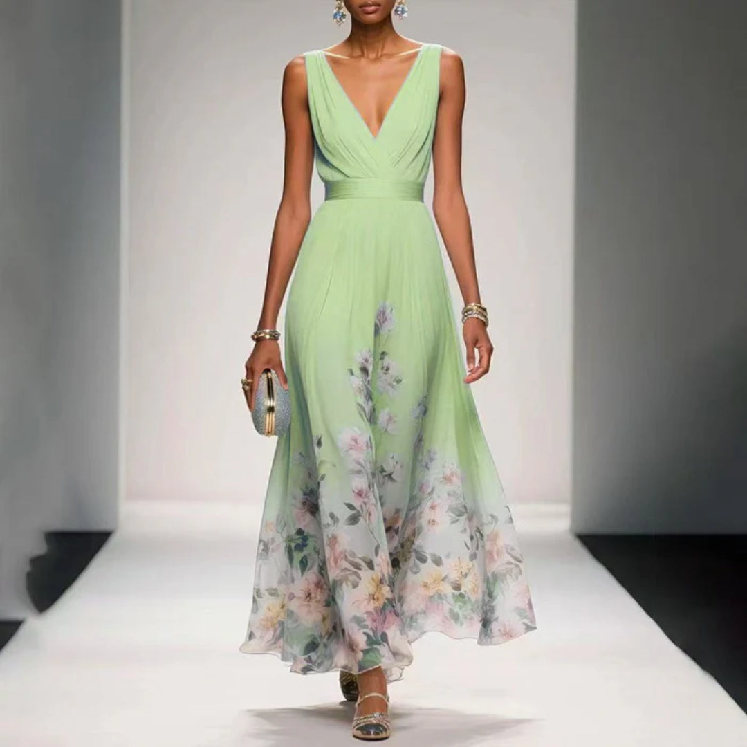 Women's Floral Print Wedding Guest Dress