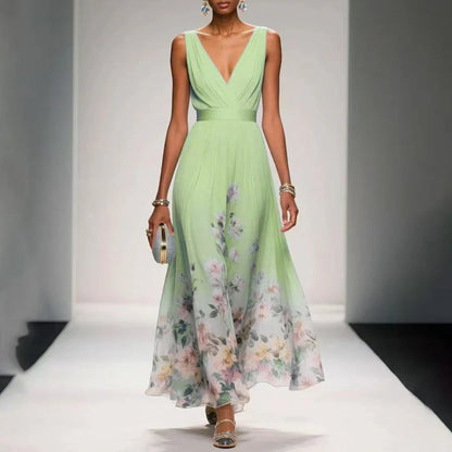 Women's Floral Print Wedding Guest Dress