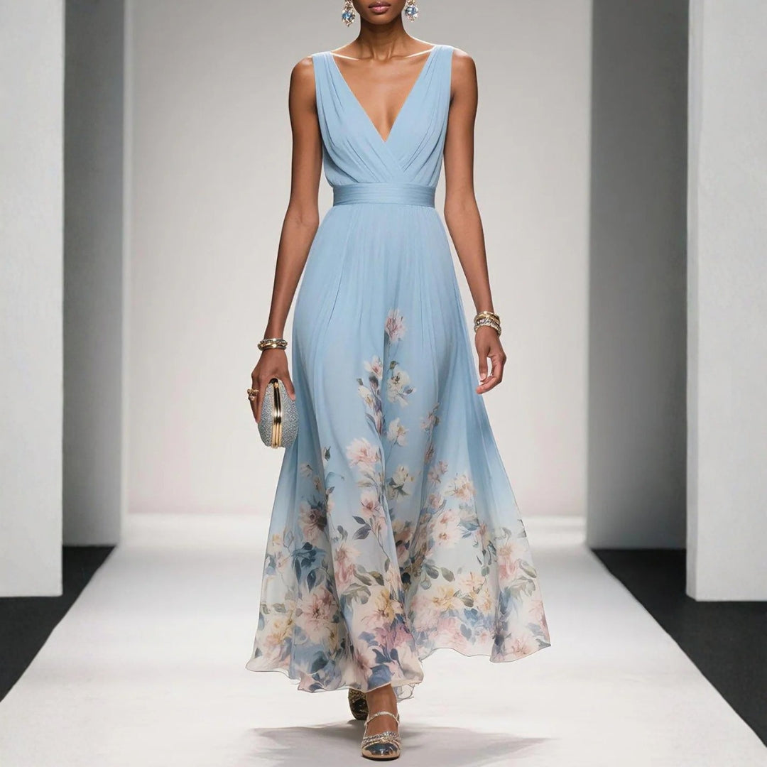 Women's Floral Print Wedding Guest Dress