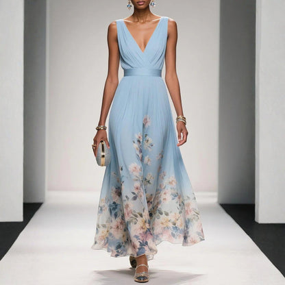 Women's Floral Print Wedding Guest Dress