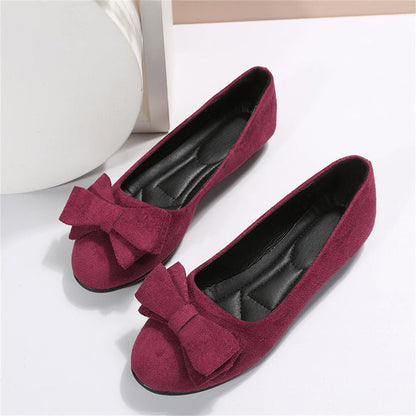 Women's Bow-Accent Slip-On Flat Shoes