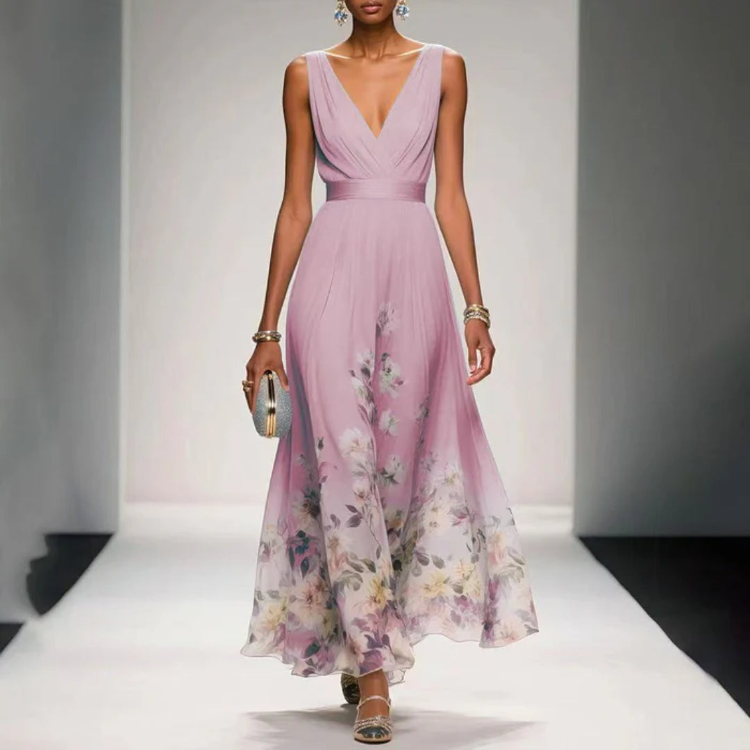 Women's Floral Print Wedding Guest Dress
