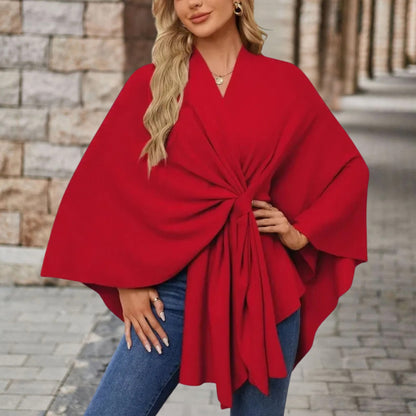 Women's Flowy Knotted Drape Top