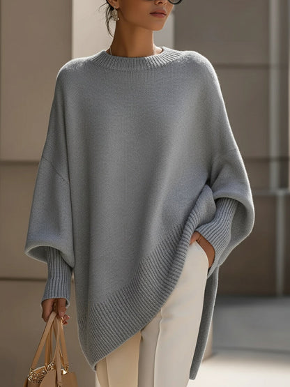 Loose Knit Short-Sleeve Sweater Top for Women