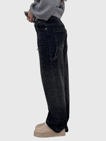 Women's Rhinestone Embellished Denim Jeans