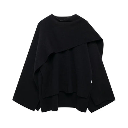 Women's Draped Cape-Style Coat
