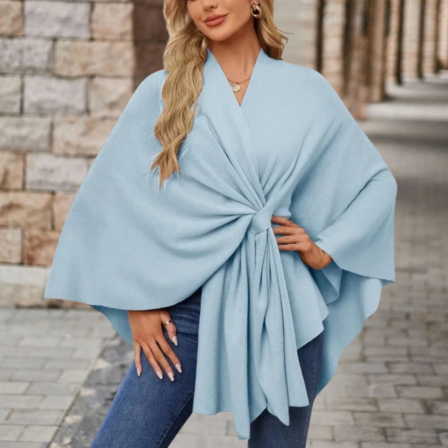 Women's Flowy Knotted Drape Top