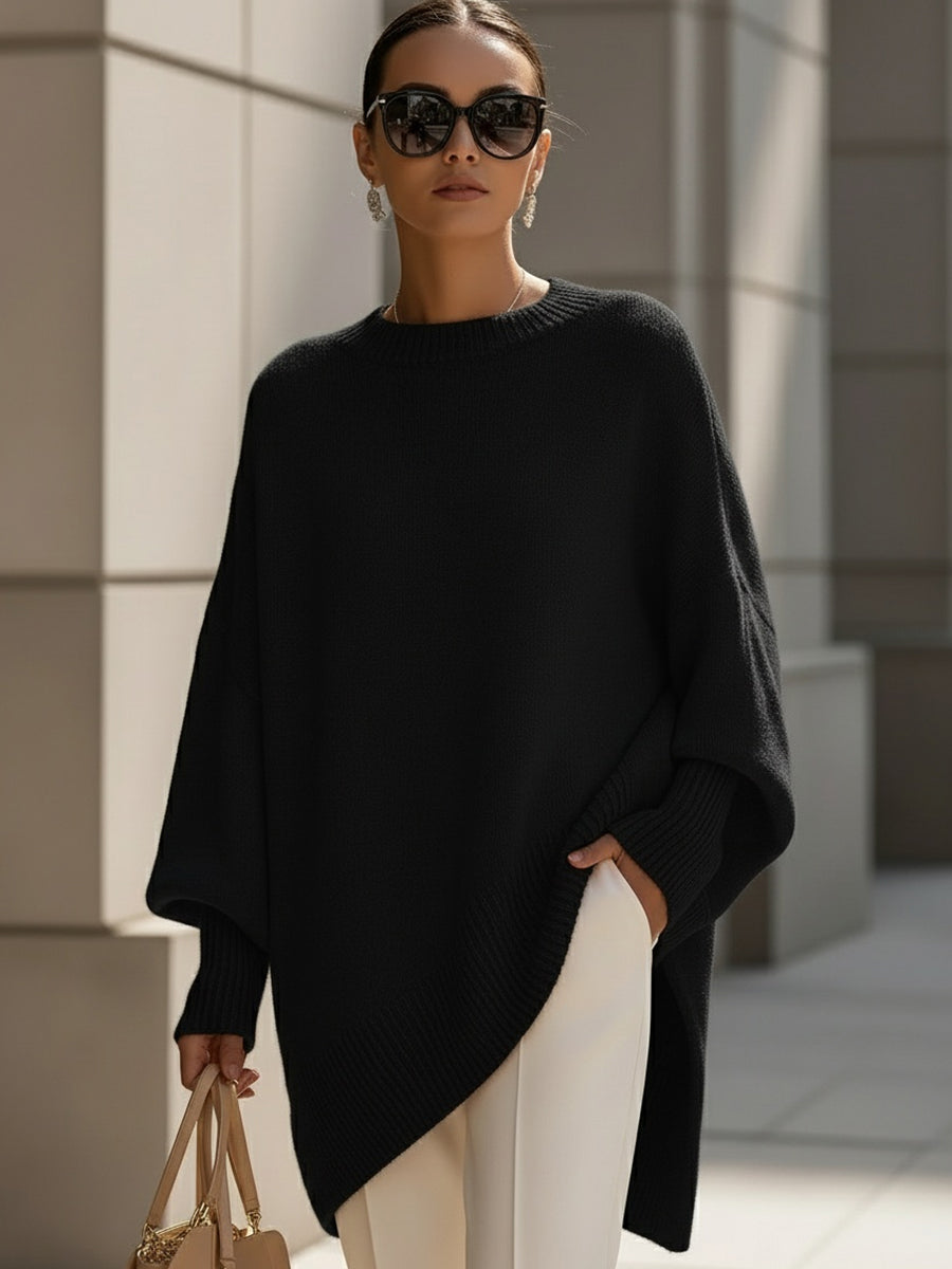 Loose Knit Short-Sleeve Sweater Top for Women
