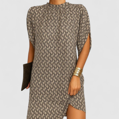 Women's Relaxed-Cut Minimalist Shift Dress and Shorts Set