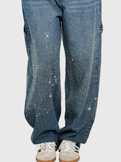 Women's Rhinestone Embellished Denim Jeans