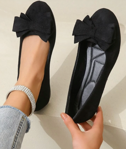 Women's Bow-Accent Slip-On Flat Shoes