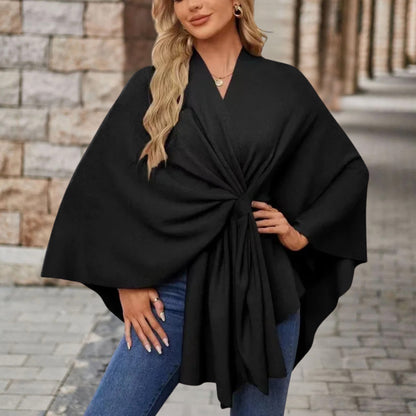 Women's Flowy Knotted Drape Top