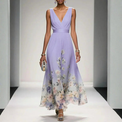 Women's Floral Print Wedding Guest Dress