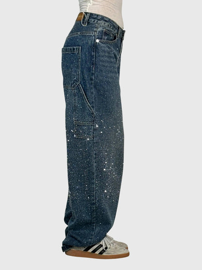 Women's Rhinestone Embellished Denim Jeans