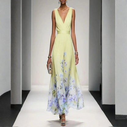 Women's Floral Print Wedding Guest Dress