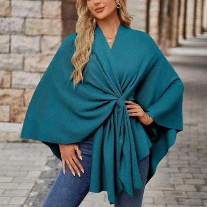 Women's Flowy Knotted Drape Top