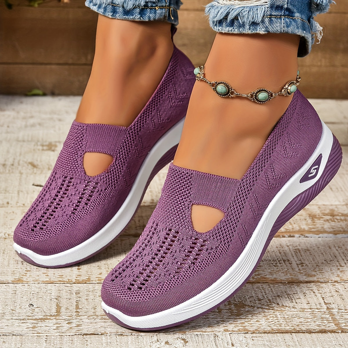 Orthopaedic Non-Slip Comfort Trainers with Removable Insole