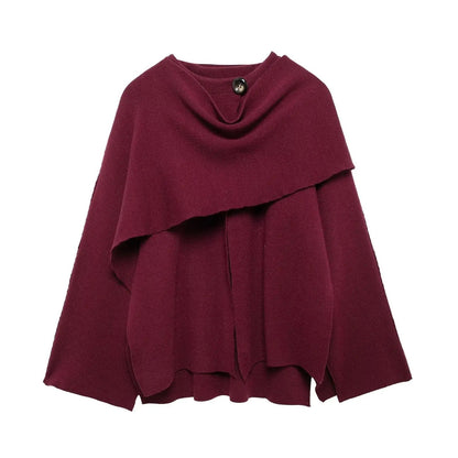 Women's Draped Cape-Style Coat