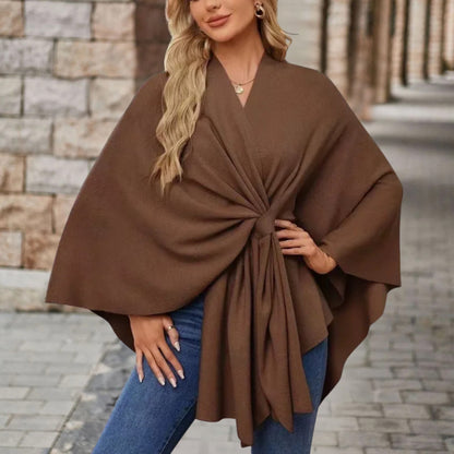 Women's Flowy Knotted Drape Top
