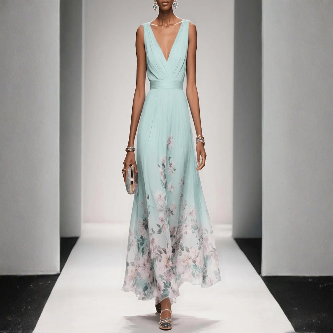 Women's Floral Print Wedding Guest Dress