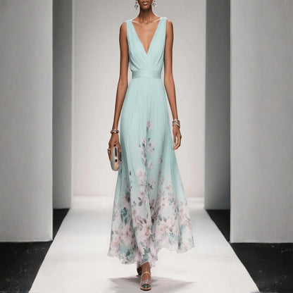 Women's Floral Print Wedding Guest Dress