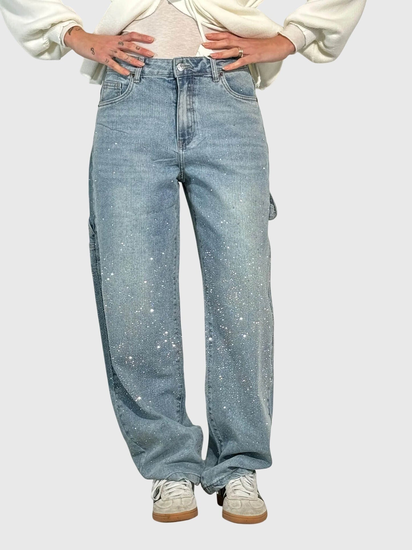 Women's Rhinestone Embellished Denim Jeans