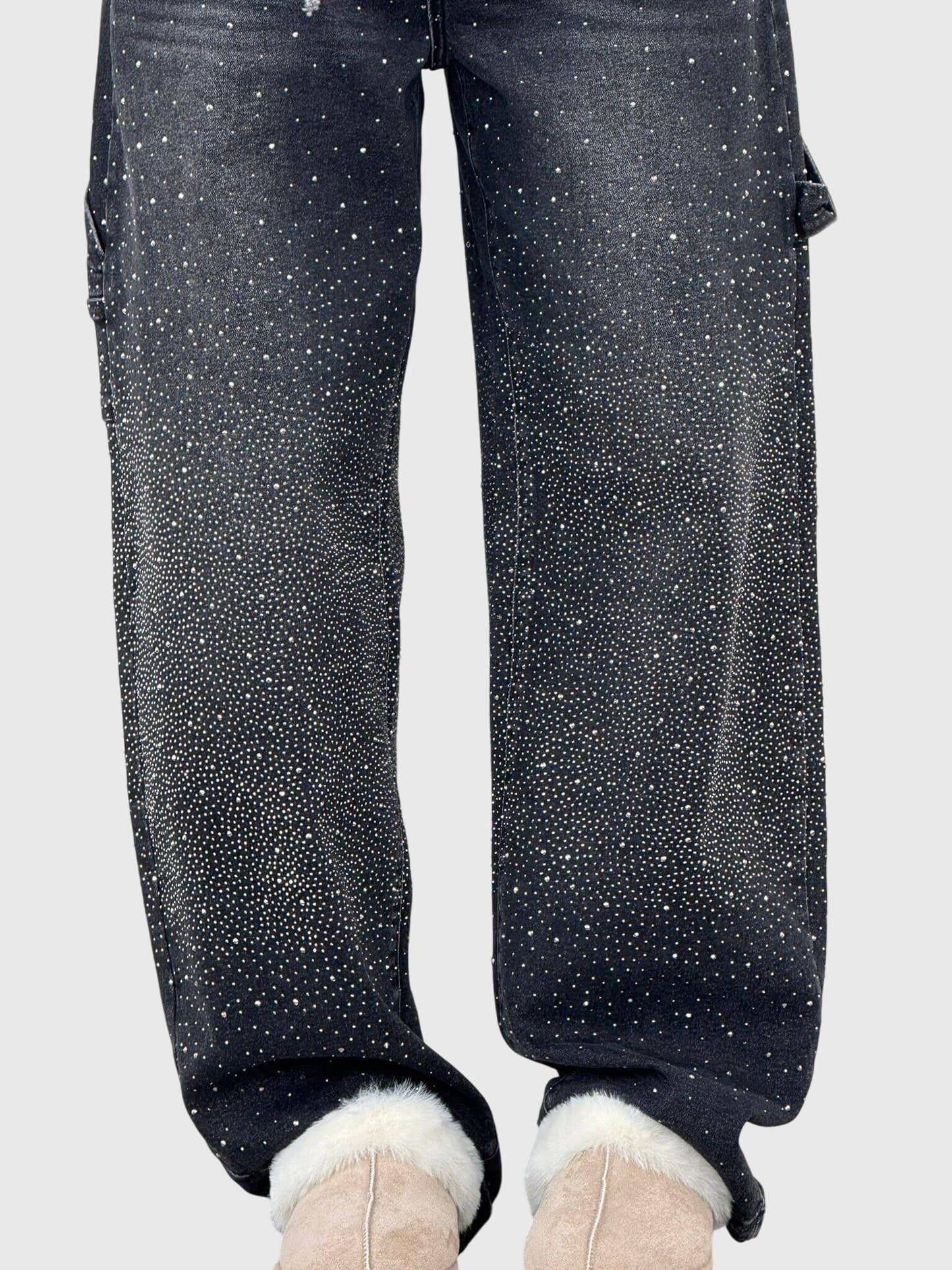 Women's Rhinestone Embellished Denim Jeans