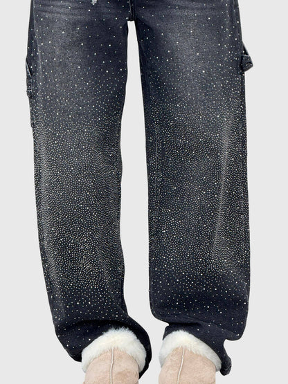 Women's Rhinestone Embellished Denim Jeans