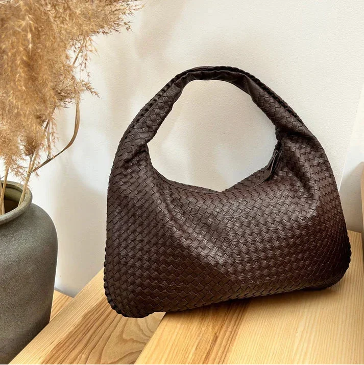 Braided Leather Handbag for Women