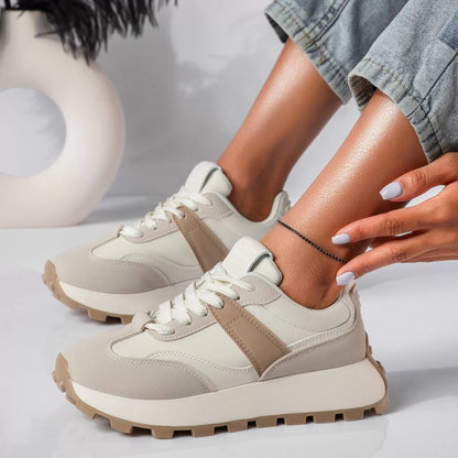 Women's Chunky Platform Lace-Up Sneakers