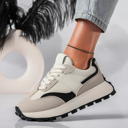 Women's Chunky Platform Lace-Up Sneakers