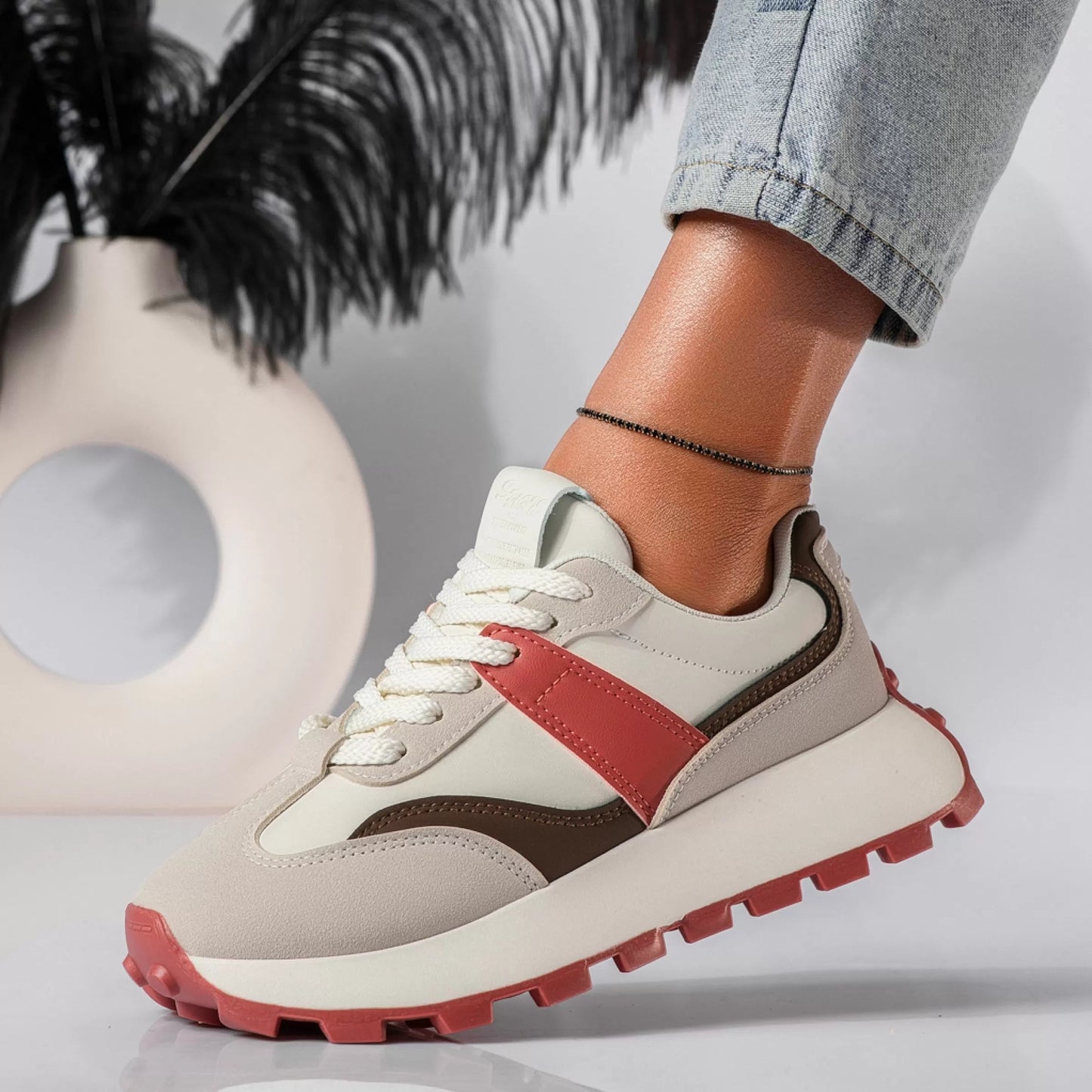 Women's Chunky Platform Lace-Up Sneakers