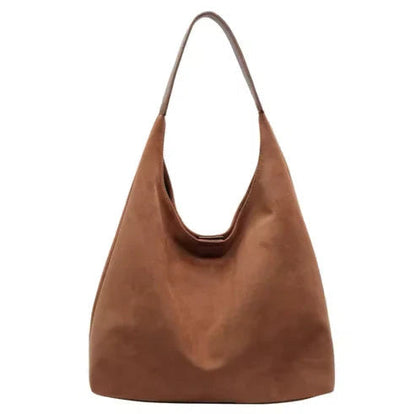 Suede Slouchy Hobo Shoulder Bag for Women